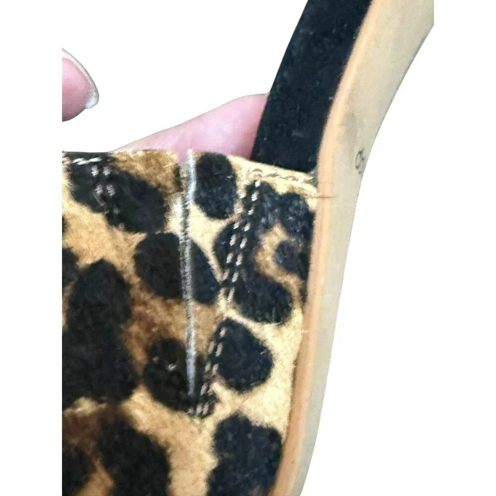 DV Dolce Vita Lovey Mules Women's Leopard Excellent Kitten Heel Pointed Toe 7